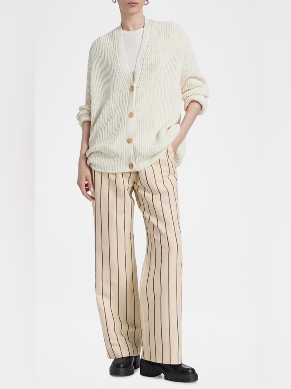 Jenni Kayne Cotton Cocoon Cardigan - Cream